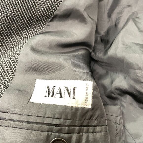 MANI By Giorgio Armani Neiman Marcus Italian Wool Suit Blazer Mens 42R Gray Work - Picture 11 of 16
